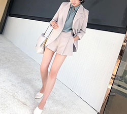 Good feel dress beige blazer set, Blazer Bege: Suit Outfits,  Blazer Outfit  