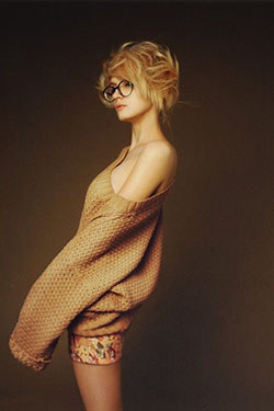 Wish to wear these fashion model, Anja Konstantinova: Fashion show,  Photo shoot,  Nerdy Glasses  