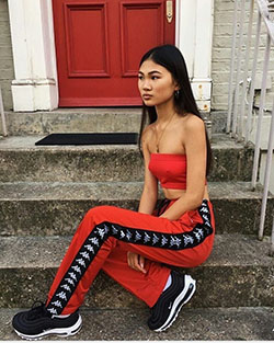 Ig baddie red outfit, Casual wear: Casual Outfits,  Tube Tops Outfit  