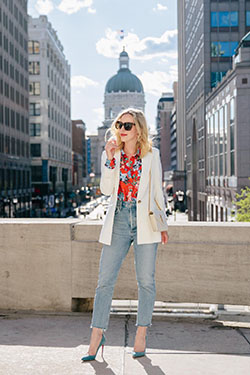 White Blazer Outfit, Pattern M: Blazer Outfit  