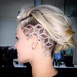 Designs in shaved hair, Hair tattoo: Hairstyle Ideas,  Short hair,  Pixie cut,  Bob Hairstyles,  Hair tattoo,  Hair Care  