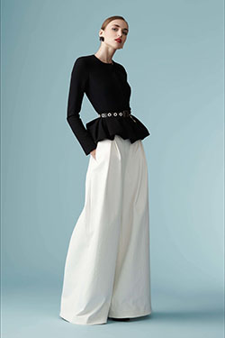 Latest High Waist Palazzo Pants For Lunch Sfilata Carolina Herrera New York - Pre-collezioni Primavera Estate 2017 - Vogue: Palazzo Outfit Ideas,  Palazzo For Girls,  Palazzo And Crop Top,  Palazzo Clothes,  Palazzo Cotton,  Palazzo Outfits  