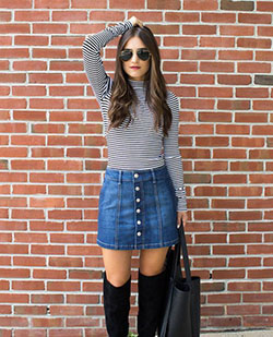 Fort macon state park, Denim skirt: Denim skirt,  shirts,  Skirt Outfits  