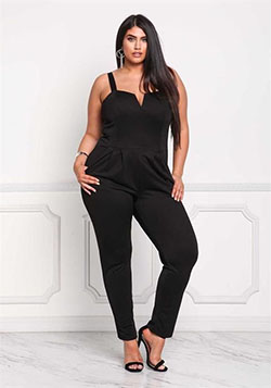 Latest Overweight Jumpsuit Clothing For Curvy Girl: Chubby Girl attire,  Plus Size Jumpsuit Clothing,  Jumpsuit For Chubby Girl  