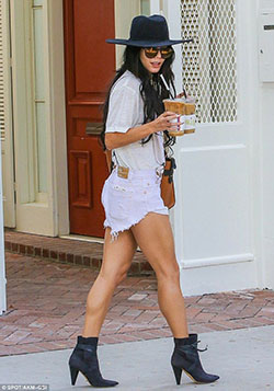 Vanessa Hudgens flaunts her killer legs in barely there shorts | Summer Outfit Ideas 2020: shorts,  Outfit Ideas,  summer outfits  