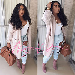 White and pink colour ideas with sweater, blazer, jeans: T-Shirt Outfit,  Date Outfits,  White And Pink Outfit,  Pink Jacket  