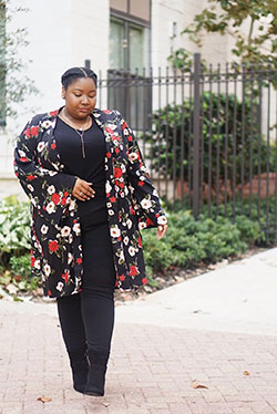 Colour outfit with jeans, coat: Street Style  