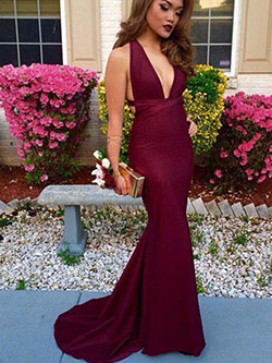 Trumpet mermaid v neck sleeveless sweep brush train satin dresses: Evening gown,  Sleeveless shirt,  Ball gown,  Prom Dresses,  Purple And Pink Outfit,  Bridal Party Dress  