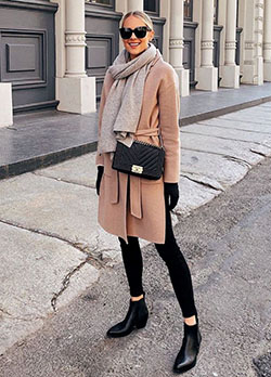 Brown and beige colour outfit ideas 2020 with jean jacket, trousers, jeans: Street Style,  Classy Winter Dresses,  black trousers  