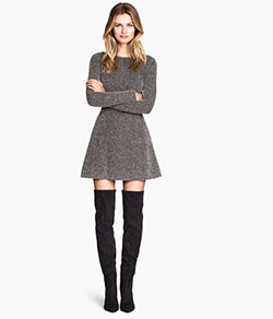 Dresses ideas vestidos juveniles invierno, casual wear, a line: Boot Outfits  