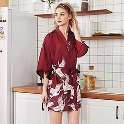 Clarissa Archer dress nightgown, nightwear colour combination: Kimono Outfit Ideas  