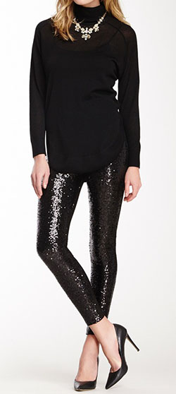 Black sequin pant outfit slim fit pants, sequin leggings: Black Outfit,  Slim-Fit Pants  