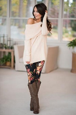 Colour combination printed legging outfits, fashion accessory, denim skirt: Fashion accessory,  Brown Outfit,  Legging Outfits,  print Trousers  