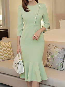 Green and white dress, outfit designs, clothing: Green And White Outfit,  Women Dress Outfit  