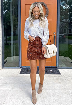 Yellow and orange colour outfit with dress skirt boot, shoe: Boot Outfits,  Street Style  