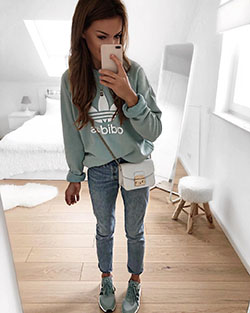 Instagram kıyafet kombinleri, informal wear, casual wear: Informal wear,  Khaki Outfit,  Girls Hoodies  