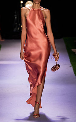 Open back satin column gown brandon maxwell: Cocktail Dresses,  Evening gown,  Fashion photography,  Fashion show,  fashion model,  Maxi dress,  Slip dress  