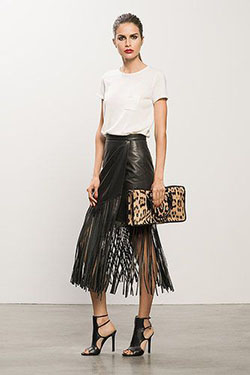 Look tumblr com saia com franja: Fashion show,  fashion model,  Fringe Skirts  