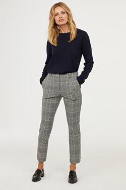 H&m checkered pants, checkered pants, business casual, casual wear, photo shoot, h&m: Business casual,  Tweed Pants  