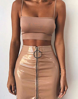 Aesthetic rose gold clothes, cocktail dress, crop top: Cocktail Dresses,  Crop top,  Brown And Beige Outfit,  Bandeau Dresses  