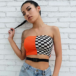 Classy outfit strapless crop tops, sleeveless shirt, strapless dress, tube top, crop top, t shirt: Crop top,  Sleeveless shirt,  Tube top,  Strapless dress,  T-Shirt Outfit,  Orange Outfits,  Bandeau Dresses  