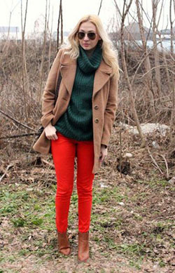 Matching Colour Combination For Leggings: Casual Outfits,  Legging Outfits,  Cute Legging Outfit,  Red Legging  