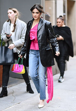 Pink outfit Pinterest with sleeveless shirt, dress shirt, trousers: Sleeveless shirt,  shirts,  Street Style,  Pink Outfit,  One Shoulder Top  