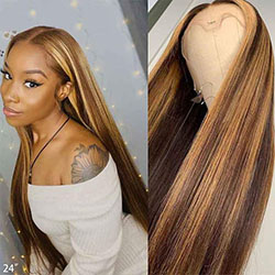 Highlight Wig 4*4/13*4/13*6 Lace Front Wigs Brazilian Straight Hair-AshimaryHair.com: Hair highlighting,  Hair Care  