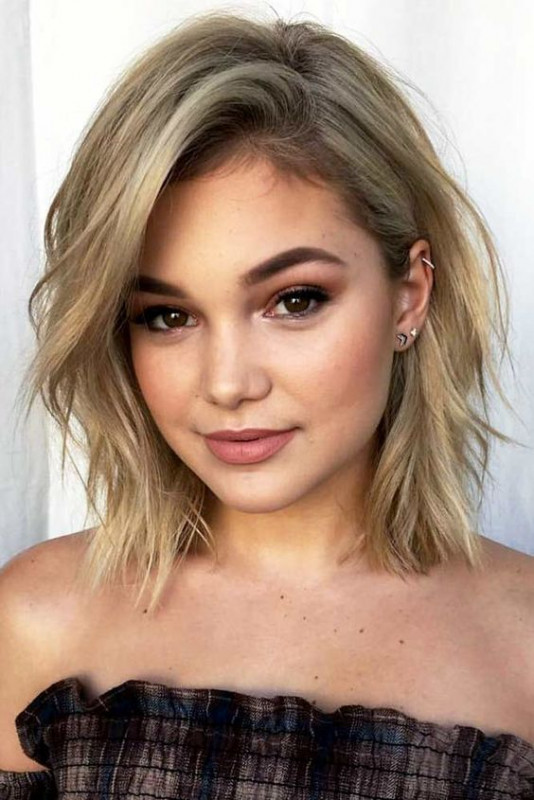 Chubby Face Medium Length Haircuts With Fringe: Short Haircuts,  Hairstyle Ideas  