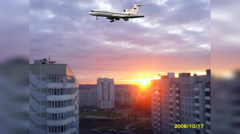 Казань Ноксинский Спуск Самолёт ТУ-154: 