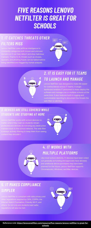 Five reasons Lenovo NetFilter is great for schools: 