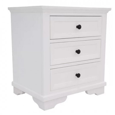 Enhance Your Bedroom with Our Cream White Queen Bed Frame & Chic White Bedside Tables