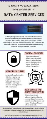 3 Security Measures Implemented in Data Center Services: 