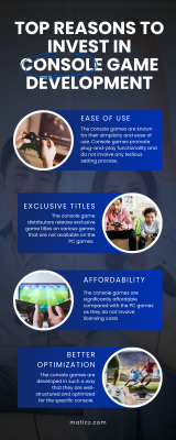 Top reasons to invest in console game development: 
