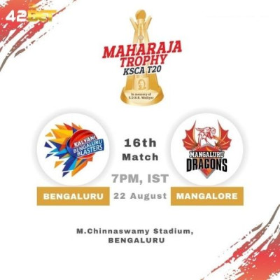 Bengaluru Blasters vs Mangaluru Dragons - Maharaja T20 Trophy Match 16 at M Chinnaswamy Stadium: 