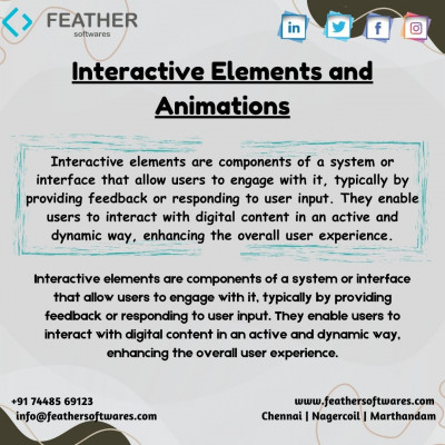 Interactive Elements and Animations | software services in marthandam: 