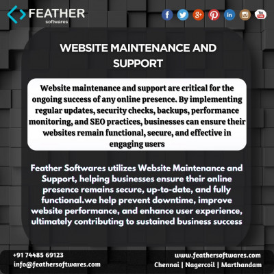 Website Maintenance and Support Services In Marthandam | Feather Softwares: 