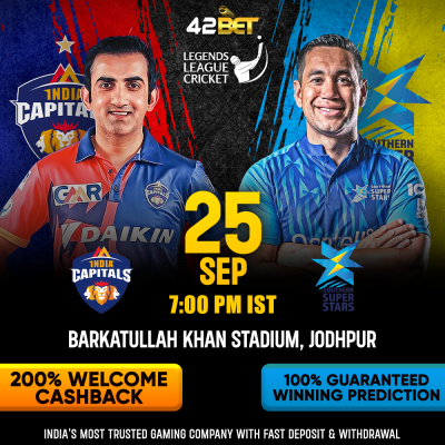 Fantasy Cricket Predictions and Betting Tips for India Capitals vs Southern Super Stars, Legends League Cricket 2024: 