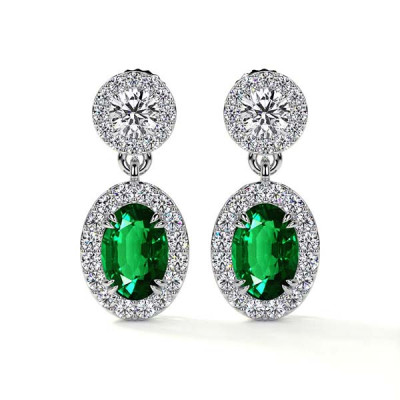 Oval Shape Alexandrite Earrings: 