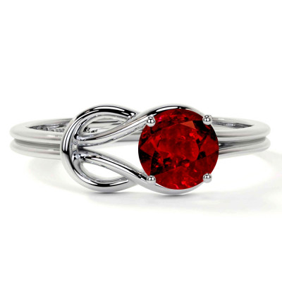 Natural Ruby Ring in Prong Set: 
