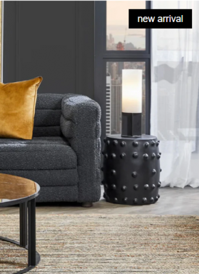 Black Concrete Stool: 