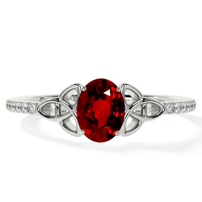 Oval Ruby Natural Ruby Ring: 