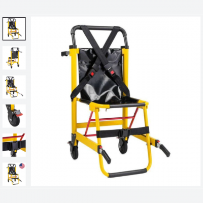 LINE2design-USA-2-Wheel Deluxe Evacuation Folding Stair Chair - Ideal for EMS/Ambulance Transport: 