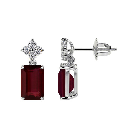 Gemstone Earrings in Prong Set: 