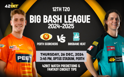 BBL 2024-25: Perth Scorchers vs Brisbane Heat 12th Match Prediction & Fantasy cricket Tips: 