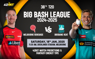 BBL 2024-25: Melbourne Renegades vs Brisbane Heat Prediction & Fantasy cricket Tips: 