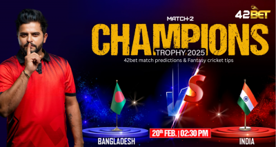 Bangladesh vs India Champions Trophy 2025 Match 2nd Prediction & Fantasy Cricket Tips: 