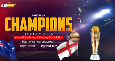 Australia vs England ICC Champions Trophy 2025 –5th Match Prediction & Fantasy cricket Tips: 