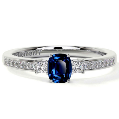 Cushion Cut Tanzanite Engagement Rings: 