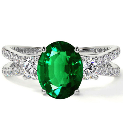 Oval Shaped Natural Alexandrite Engagement Rings: 